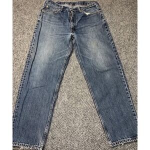 Levi's Men's Blue Medium Wash Straight Denim Jeans Relaxed Fit Cotton 38x30